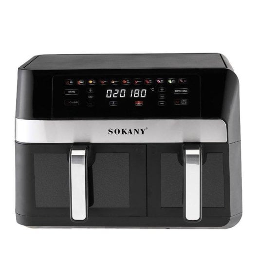 Friggitrice ad aria Dam Electronics Dual 11L 2800W doppio cestello touch e finestra