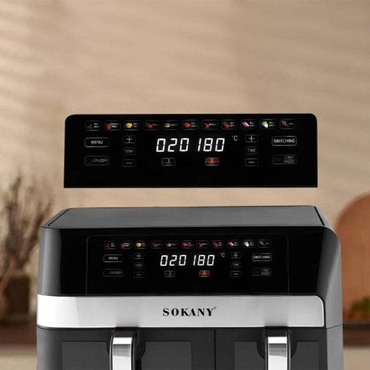 Friggitrice ad aria Dam Electronics Dual 11L 2800W doppio cestello touch e finestra