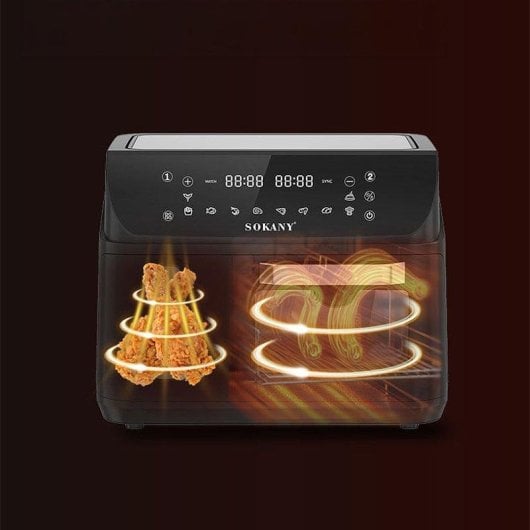 Friggitrice ad aria Dam Electronics 12,5L 2400W touch e finestra