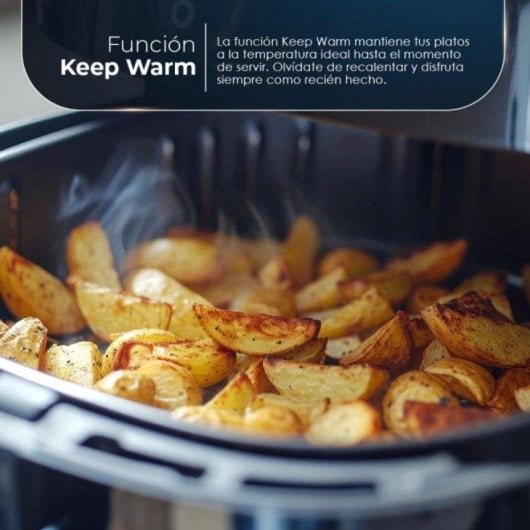 Freidora de aire Hyundai HAF5500D 5,5L 1600W panel LED 10 programas y autoapagado