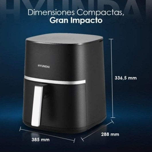 Freidora de aire Hyundai HAF7000D 7L 1800W display LED inox 10 programas