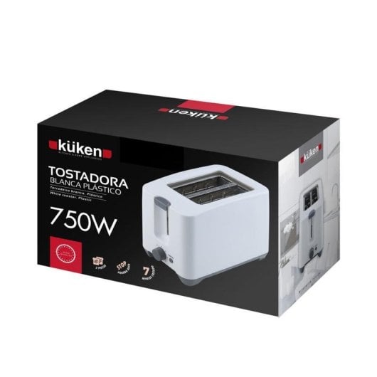Tostapane Küken 34045 2 Fette 750W Bianco Plastica Livelli regolabili e autospegnimento