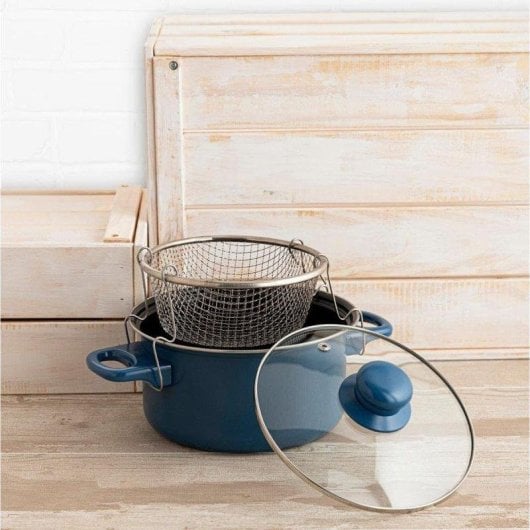 Freidora tradicional Quid Baltic 2,8L con tapa de vidrio y doble antiadherente