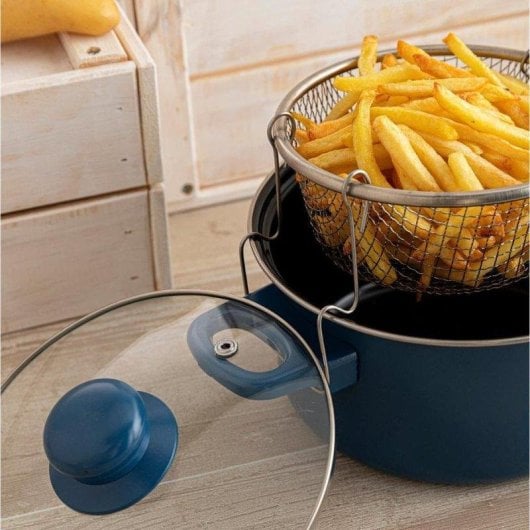 Freidora tradicional Quid Baltic 2,8L con tapa de vidrio y doble antiadherente