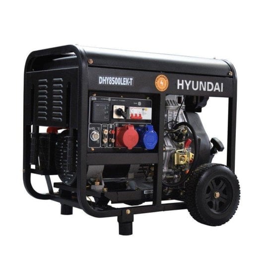 Gerador Hyundai DHY8500LEK-T Diesel Trifásico Monofásico Fullpower 7,9kVA 6,0kW