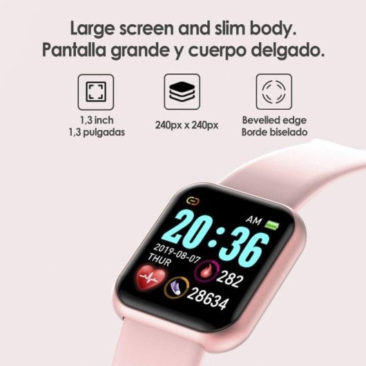 Aktivitätsarmband Dam Electronics AK-Y68 Bluetooth 1.3" IPS 120 Std. Benachrichtigungen Gesundheitstracking