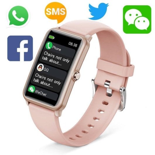 Aktivitätsarmband Dam Electronics H86B Bluetooth 5.0 Schwarz 4 Tage Akkulaufzeit Benachrichtigungen Wasserdicht Herzfrequenzmessung Sportmodi