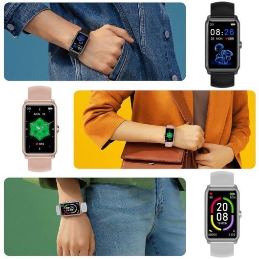 Aktivitätsarmband Dam Electronics H86B Bluetooth 5.0 Schwarz 4 Tage Akkulaufzeit Benachrichtigungen Wasserdicht Herzfrequenzmessung Sportmodi