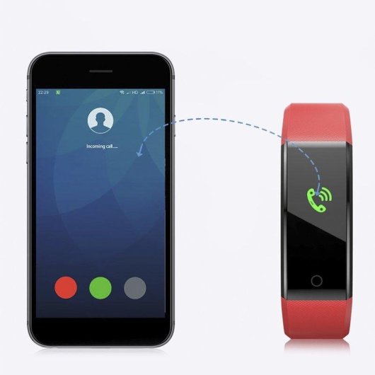 Pulsera de actividad Dam Electronics ID115 Bluetooth Pantalla TFT Color 0,96" Monitor cardíaco Notificaciones Negro