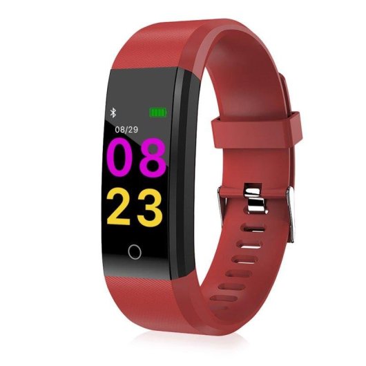 Pulsera de actividad Dam Electronics ID115 Bluetooth Pantalla TFT Color 0,96" Monitor cardíaco Notificaciones Negro