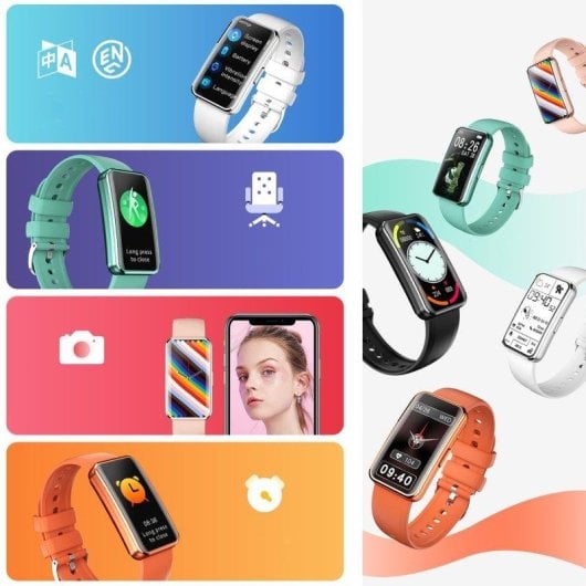 Pulsera de Actividad Dam Electronics X7 Bluetooth 1.47" IP68 7 días monitor multideporte ritmo cardíaco O2 tensión