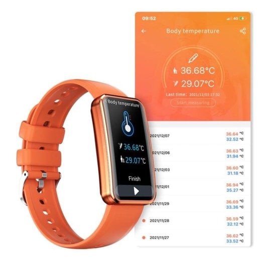 Pulsera de Actividad Dam Electronics X7 Bluetooth 1.47" IP68 7 días monitor multideporte ritmo cardíaco O2 tensión