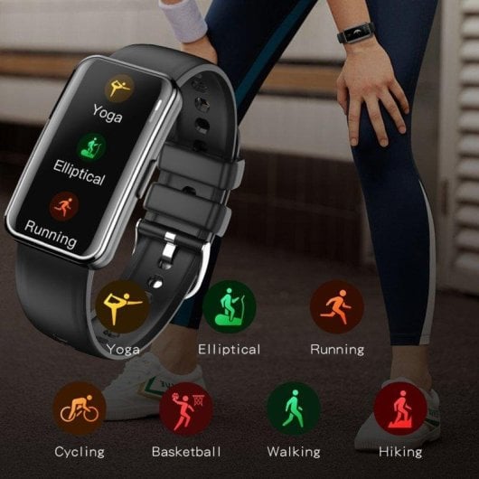 Pulsera de Actividad Dam Electronics X7 Bluetooth 1.47" IP68 7 días monitor multideporte ritmo cardíaco O2 tensión