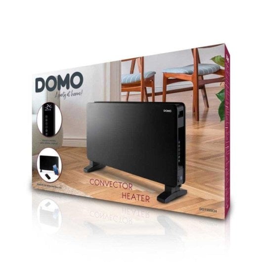 Radiateur Électrique Domo DO7355CH 2000W taille compacte contrôle WiFi écran tactile sécurité avancée