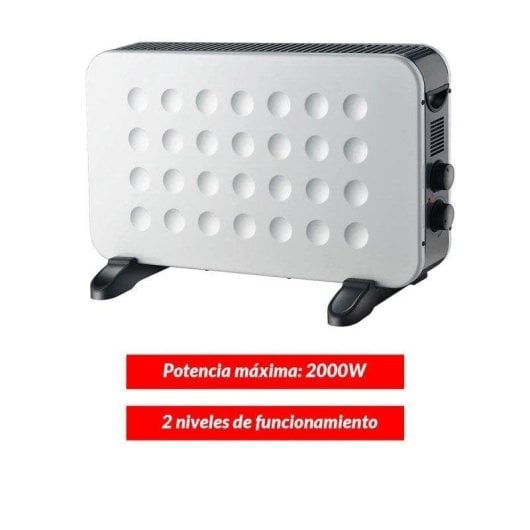 Radiador Eléctrico Svan SVCA01CH 2000 W compacto con mandos giratorios IP24 protección extra