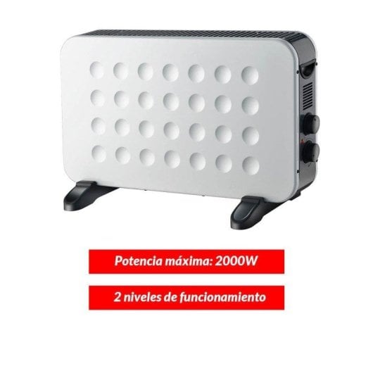 Radiador Eléctrico Svan SVCA01CH 2000 W compacto con mandos giratorios IP24 protección extra