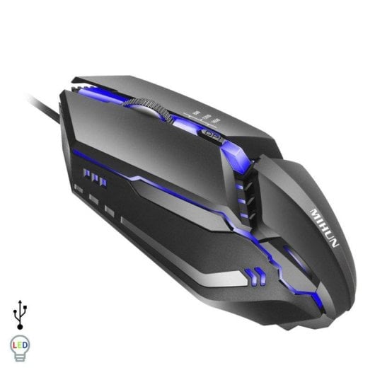 Souris Dam Electronics G314 USB 1600 DPI RGB Noir Ergonomique
