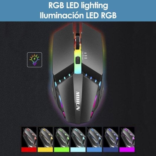 Souris Dam Electronics G314 USB 1600 DPI RGB Noir Ergonomique