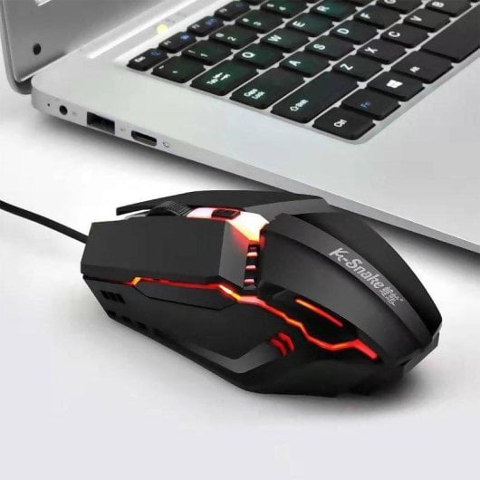 Souris Dam Electronics M11 USB 1600 DPI Noir RGB Ergonomique