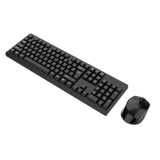 Teclado y ratón Dam Electronics CMK-326 inalámbrico 2.4G 1600 DPI negro ergonómico