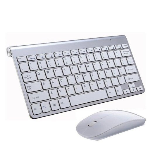 Teclado y Ratón Dam Electronics 908 Inalámbrico 1200DPI Metalizado Ergonomía Bajo Ruido