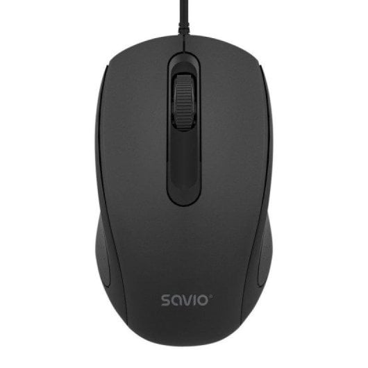 Savio MB-02 Souris Filaire USB-A 1200DPI Noir Câble 1,6m Plug and Play
