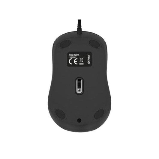 Savio MB-02 Souris Filaire USB-A 1200DPI Noir Câble 1,6m Plug and Play