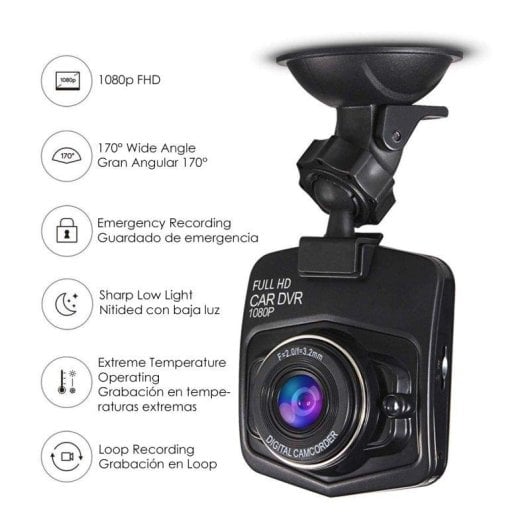 Dashcam Dam Electronics CR3 V2 cámara HD, pantalla 2,3" y visión nocturna