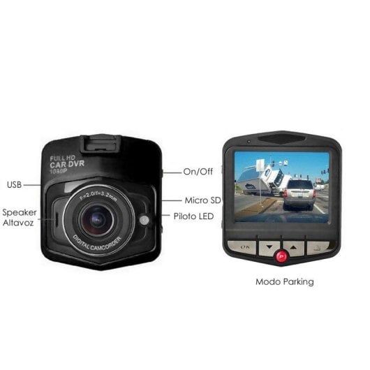 Dashcam Dam Electronics CR3 V2 cámara HD, pantalla 2,3" y visión nocturna