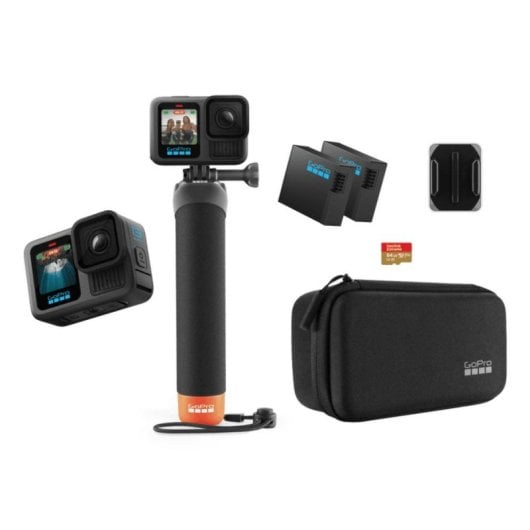 Câmara desportiva GoPro HERO13 Black 5.3K Pack + Acessórios WiFi GPS 27,6 MP