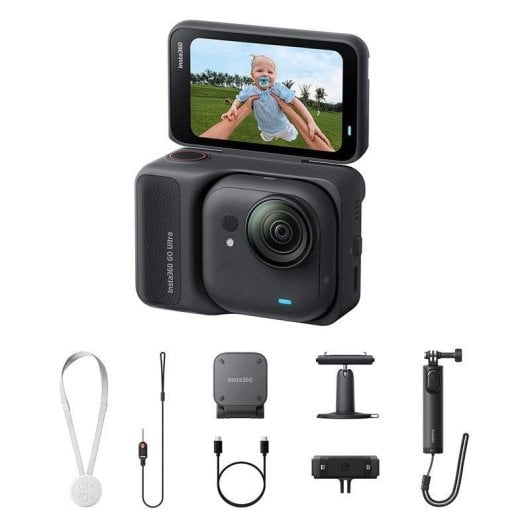 Cámara deportiva Insta360 GO Ultra Creator Bundle 4K UHD WiFi Bluetooth Negra