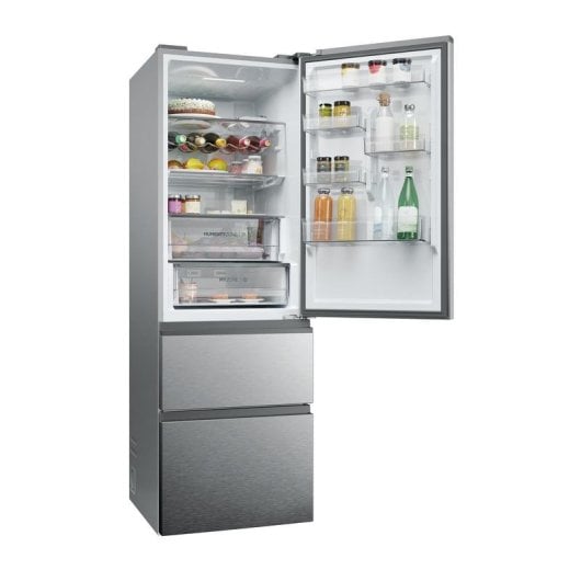 Frigorífico Combi Haier HTW5618ENMG No Frost 185cm 360L E Inox WiFi IA