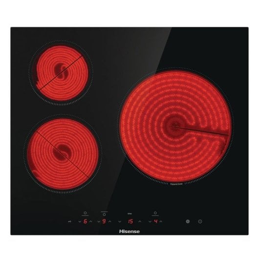 Placa Hisense E6332BSCE Vitrocerámica Integrada 3 Zonas Touch Negro