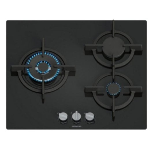 Placa Siemens iQ500 EP6A6CI10 60 cm Gas Wok Encendido Automático Vidrio Negro