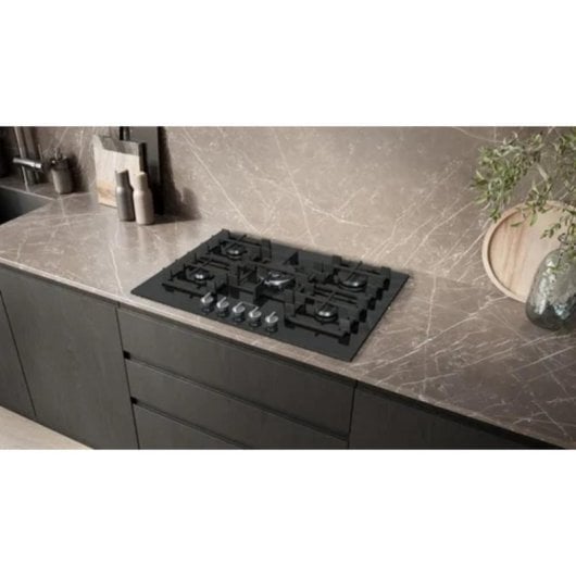 Placa Siemens iQ500 EP7A6QI40 Integrada 75 cm 5 queimadores Vidro Preto WiFi