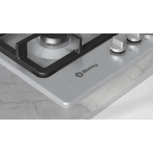 Placa de gas Balay 3ETX565CB 4 fuegos 60 cm acero inoxidable seguridad Wok