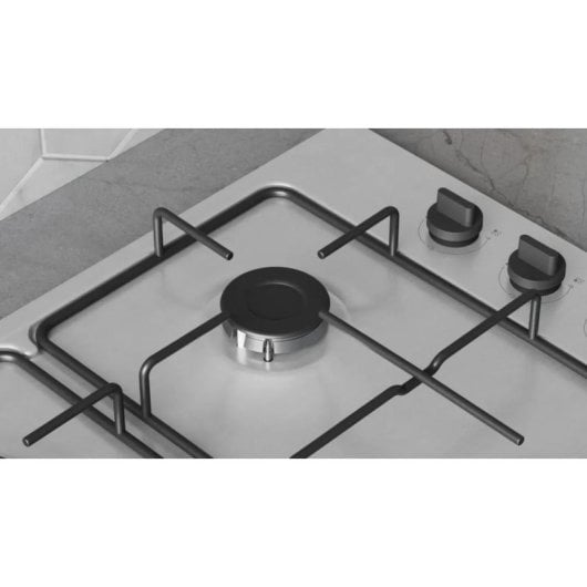 Placa de gas Balay 3ETX464BB Acero inoxidable 4 fuegos GasStop autoencendido integrada