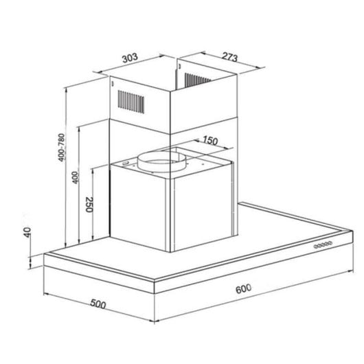 Campana extractora Corberó ONTARIO635X Canalizzato/Recircolo 60cm LED inox