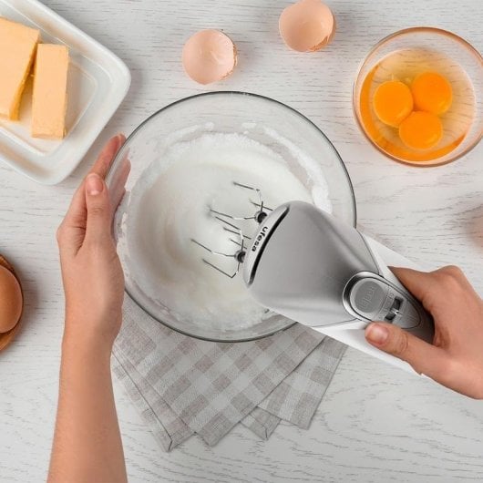 Batidora Ufesa Provence 600W 5 velocidades Turbo acero inoxidable blanca y gris