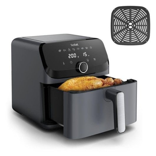 Fritadeira de Ar Tefal Easy Fry Mega EY855BE0 7,5L 2020W com temporizador e programas