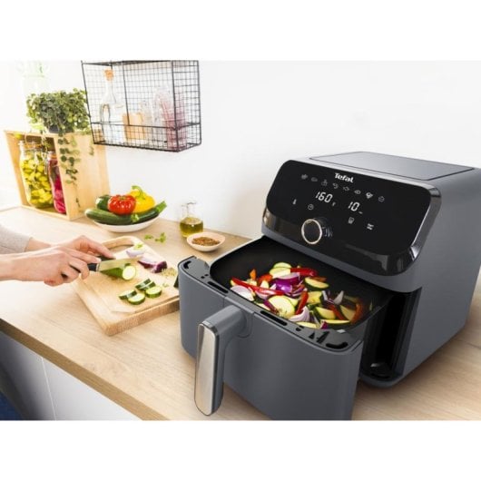 Freidora de ar Tefal Easy Fry Mega EY855BE0 7,5L 2020W com temporizador e cuba extraível