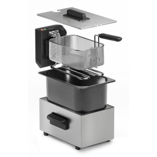 Freidora tradicional TriStar FR-9334 3L 2000W acero inoxidable extraíble