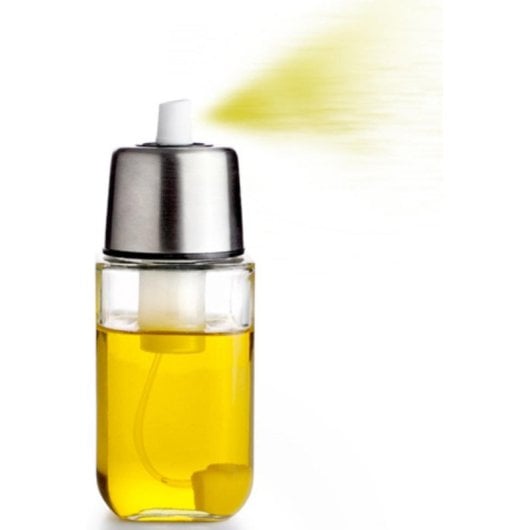 Dispensatore olio Ibili 701218 vetro inox 180ml riutilizzabile pompa manuale