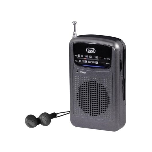Radio Trevi RA 710 portátil analógica AM FM volumen giratorio gris
