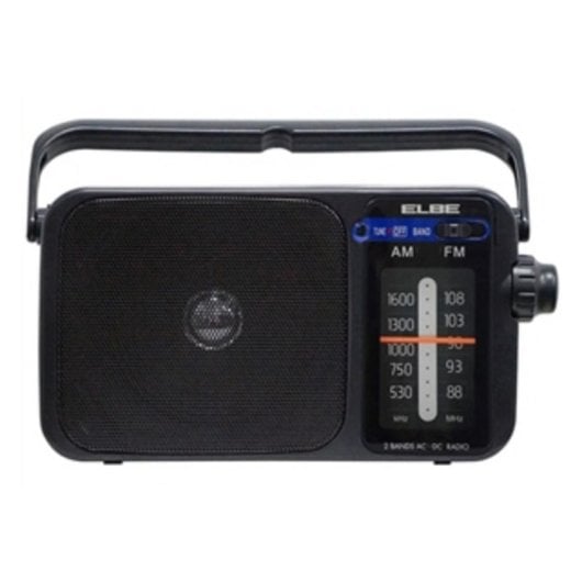 Radio portátil ELBE RF-942 analógica AM/FM 5W antena telescópica negro