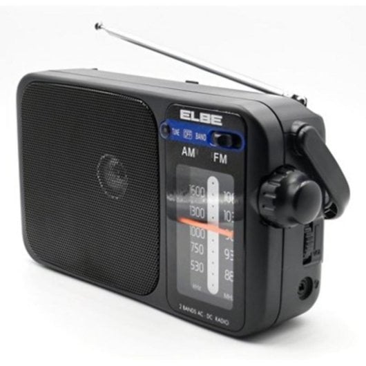 Radio portátil ELBE RF-942 analógica AM/FM 5W antena telescópica negro