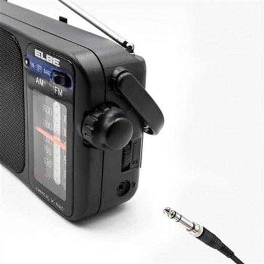 Radio Elbe RF-942 tragbar AM/FM 5W Teleskopantenne Schwarz