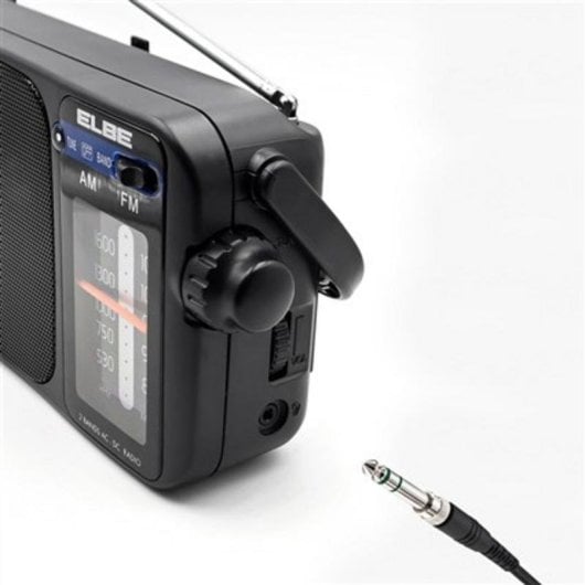Radio portátil ELBE RF-942 analógica AM/FM 5W antena telescópica negro