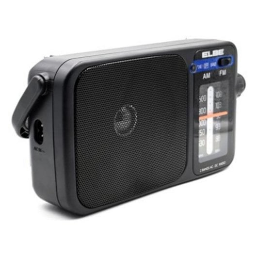 Radio portátil ELBE RF-942 analógica AM/FM 5W antena telescópica negro