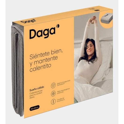 Manta eléctrica Daga Confort Cervical y Hombros hipoalergénica 2 temperaturas beige